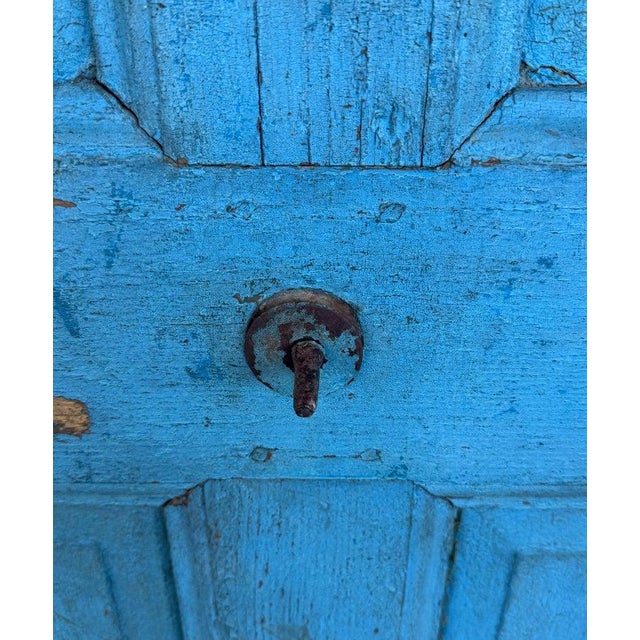 Wood 18Thc Original Painted Door From New England For Sale - Image 7 of 14