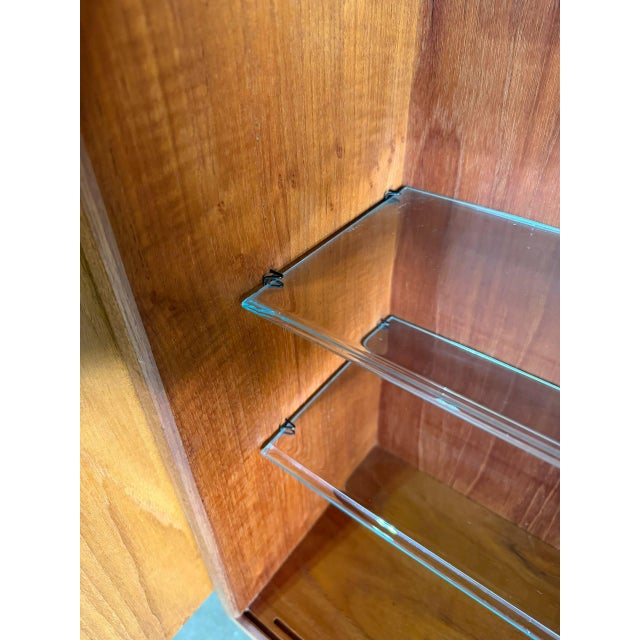 1960s Teak Three-Bay Modular Wall Unit With Sliding Door Cabinets Danish Mid-Century Modern 1960s For Sale - Image 5 of 12