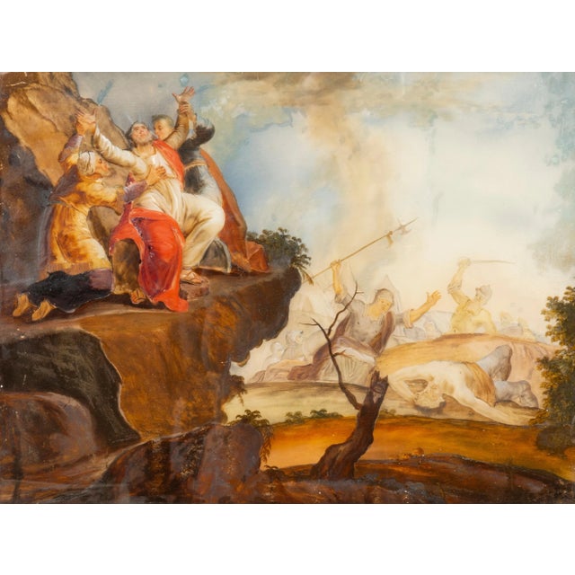 European Reverse Paintings on Glass - a Pair For Sale In Boston - Image 6 of 12