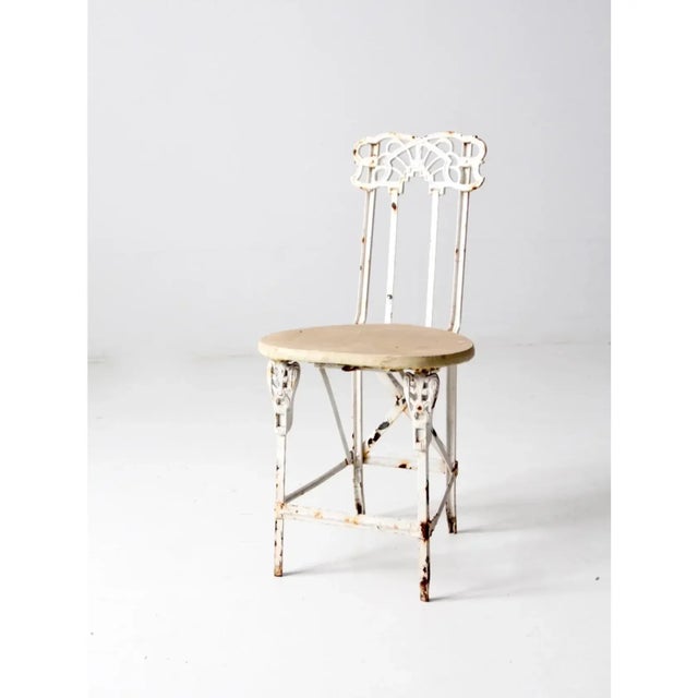 Antique Iron Garden Chair For Sale - Image 11 of 13