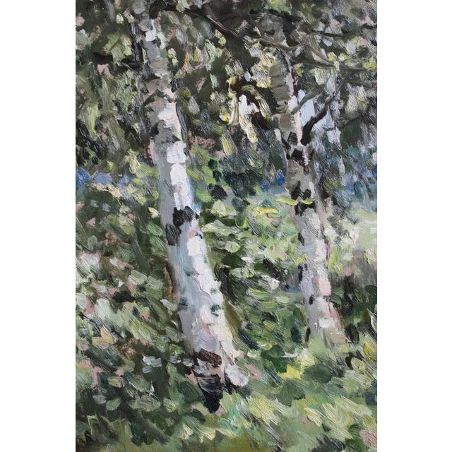 Edgars vinters (1919-2014) spring birches. 1990. Cardboard, oil, 70x95 cm edgars vinters is working in oil, watercolor and...