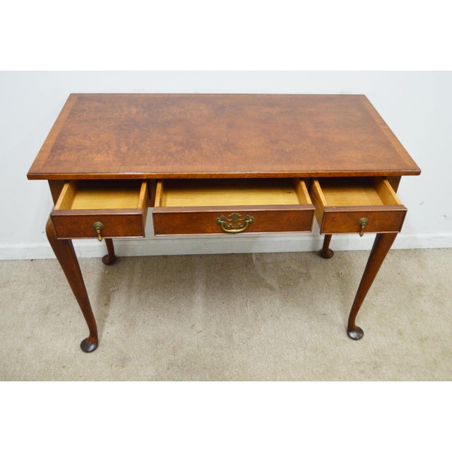 Kittinger Burled Walnut Desk For Sale - Image 13 of 14