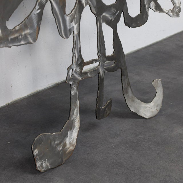 Petra Hartman, Iris in a Vase Standing Sculpture, 2002, Stainless Steel For Sale - Image 9 of 11