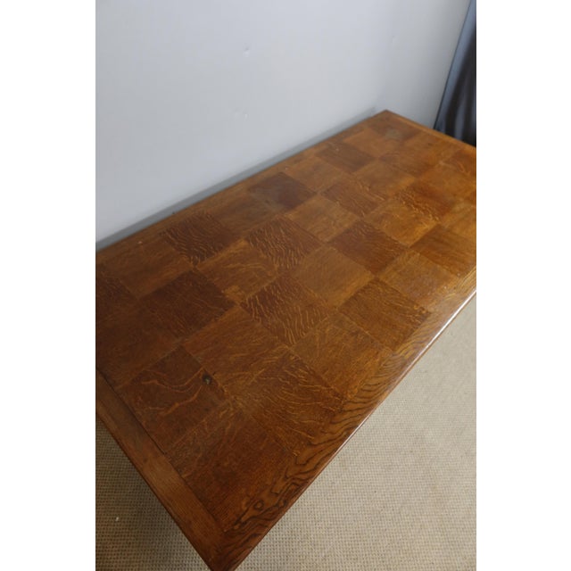 Large Art Deco Oak Table, 1930s For Sale - Image 11 of 16