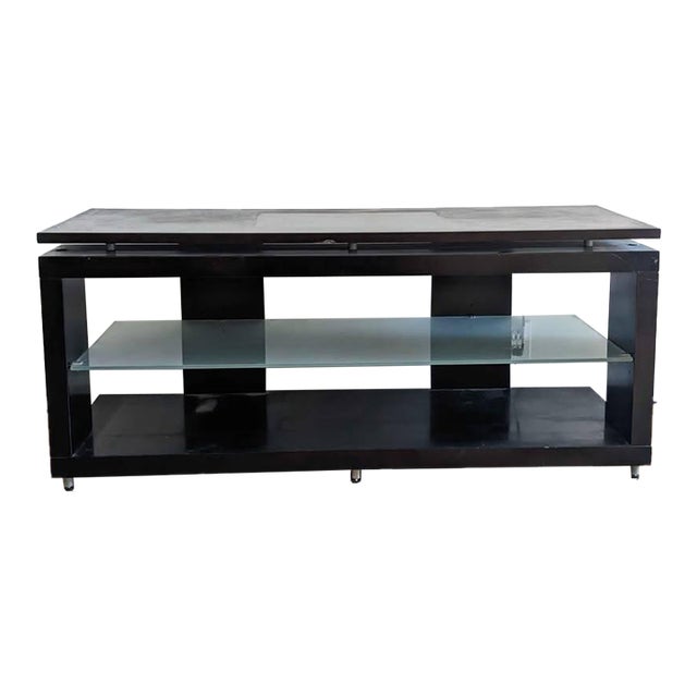 West Elm Tv Stand Shelf Console Table For Sale