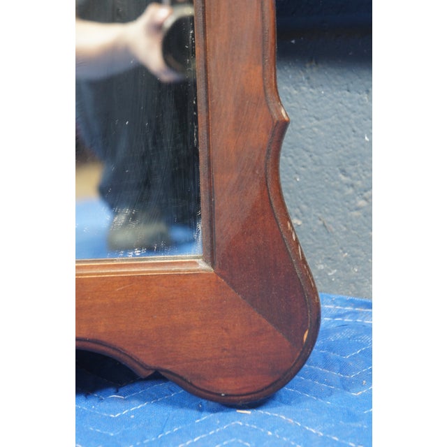 Late 20th Century Vintage Chippendale Carved Mahogany Trophy Urn Wall Vanity Mirror For Sale - Image 9 of 12