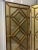 Hollywood Regency Theodore Alexander Attributed Two Panel Diamond Pattern Gold Leaf Screen For Sale - Image 3 of 10