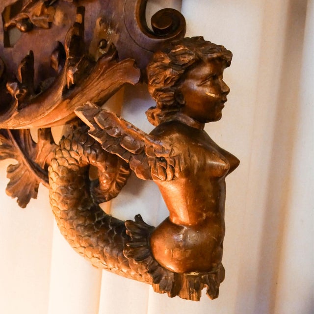 19th Century Italian Mirror Carved with Cherubs For Sale - Image 4 of 12