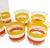 Mid 20th Century Vintage Orange Mid Century Modern Yellow, White Striped Georges Briard Glasses. - Set of 8 For Sale - Image 5 of 5