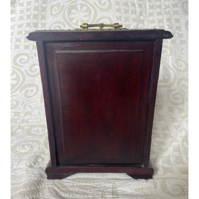 Early 20th Century Antique Wooden Chinese Jewelry Box For Sale - Image 5 of 16