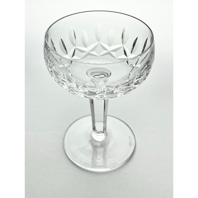 1990s 1990s Waterford “Kildare” Set of 7 Crystal Coupe Champagne Glasses For Sale - Image 5 of 7