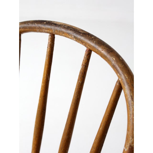 Brown Antique Windsor Farmhouse Chair For Sale - Image 8 of 18