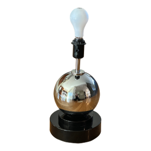 Vintage 70’s Van Teal Chrome Gazing Ball Table Lamp