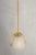 Planette cable 16.5 pendant by contain dimensions: ø 16.5 x h 100 cm (custom lenght). Materials: alabaster, brass, optical...