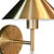 Worlds Away Matthew Izzo Home - Talong Antique Brass and Acrylic Pole Wall Sconce For Sale - Image 4 of 5