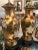 Vintage Chinoiserie Gold Leaf Brass Floral Birds Table Lamps -A Pair For Sale - Image 12 of 13