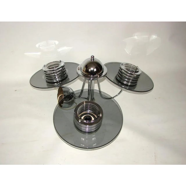 Metal Chrome Chandelier, Sweden, 1990s For Sale - Image 7 of 11