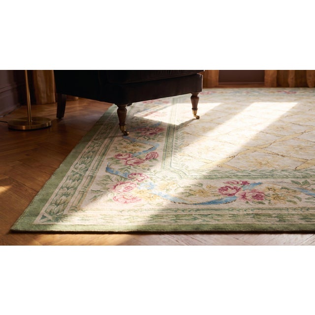 Early 20th Century French Aubusson Carpet ( 6' x 8'3" - 183 x 251 ) For Sale - Image 10 of 10