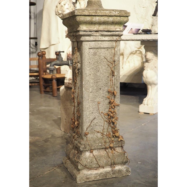 Vintage French Cement Fountain Pillar From Provence For Sale - Image 16 of 18