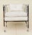 This unusual vintage James Peade for Drexel Furniture company has great weight and is a newly upholstered side chair with...