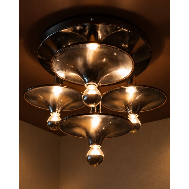 Mid-Century Modern Multi-Level Trumpet Lamp, 1970s For Sale - Image 3 of 7