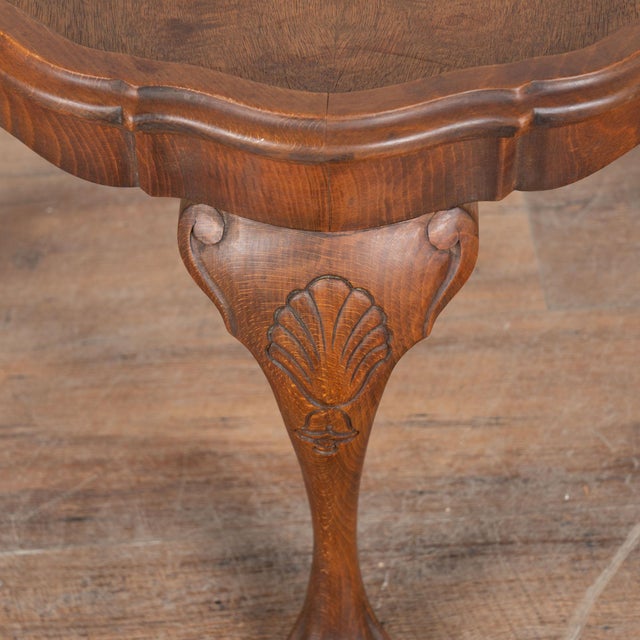 Early 20th Century Danish Round Coffee Table With Removable Tray For Sale - Image 9 of 13