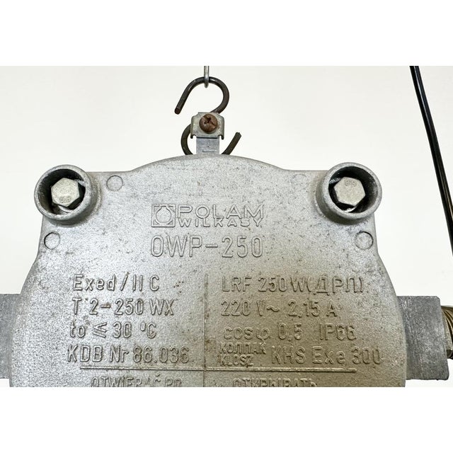 Large Industrial Cast Aluminium Cage Pendant Light, 1970s For Sale - Image 13 of 17