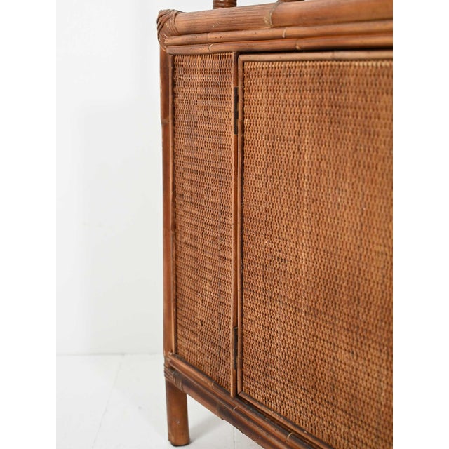 Vintage Bamboo and Rattan Bookcase, 1960s For Sale - Image 12 of 14