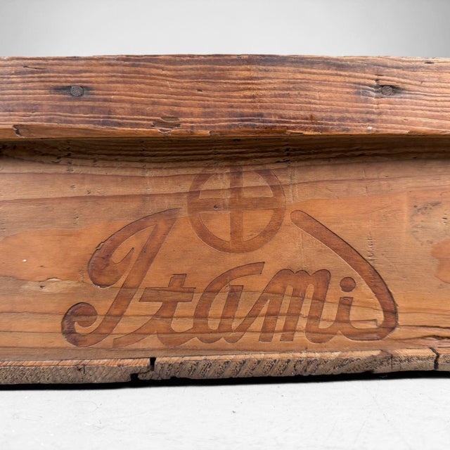 Japanese Wooden Merchant Crate, 1940s For Sale - Image 10 of 17