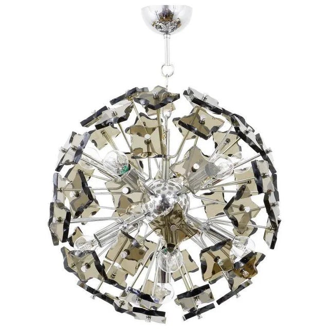 Mid-Century Italian Sputnik Chandelier from Fontana Arte, 1960s For Sale - Image 11 of 11