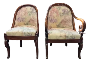 1930s His/Her Chairs - Set of 2