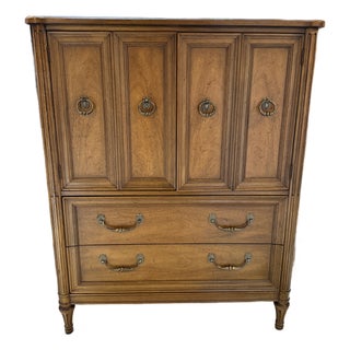 Vintage Henredon Fine Furniture Ralph Lauren Country Manor Style Armoire Wardrobe 1960s For Sale