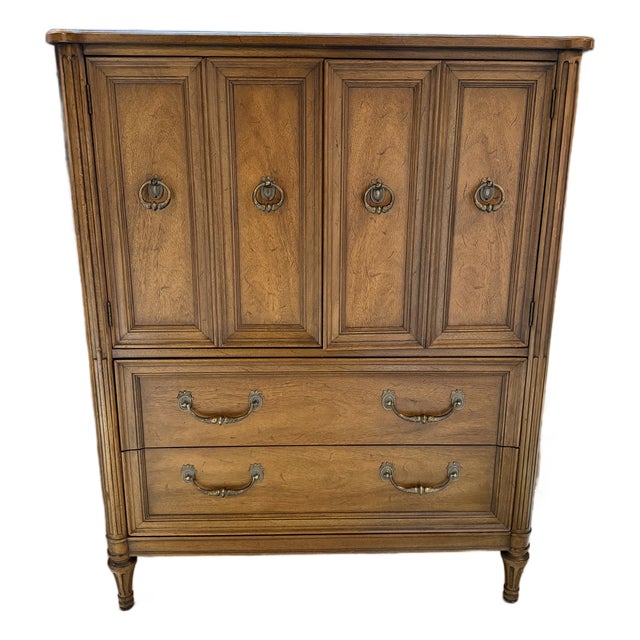 Vintage Henredon Fine Furniture Ralph Lauren Country Manor Style Armoire Wardrobe 1960s For Sale