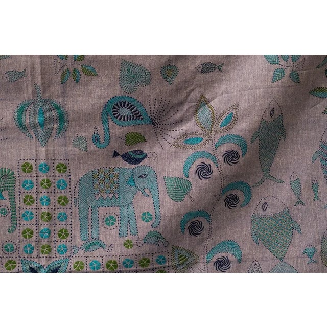 2010s Boho Chic Handmade Textile/Throw For Sale - Image 5 of 7