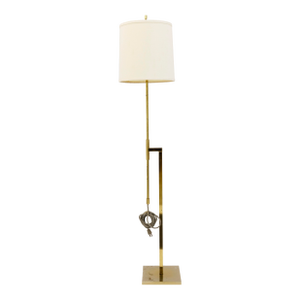 Vintage Laurel Lamp Company Tall Brass Adjustable Floor Lamp