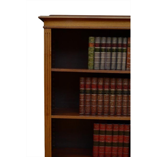 Edwardian Walnut Open Bookcase, 1900 For Sale - Image 10 of 18