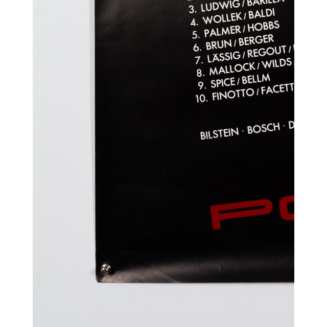 Black Porsche 1000km Hockenheim Porsche Poster by Gruppe C, 1985 For Sale - Image 8 of 9