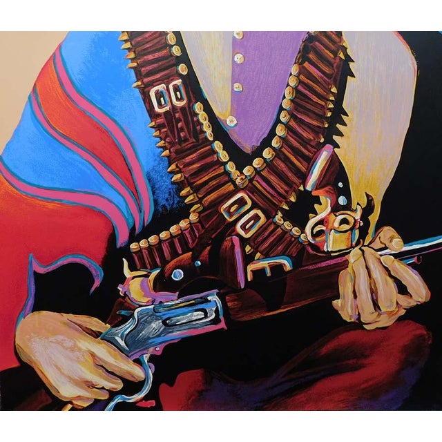 Earl Biss "Poncho in His Sunday Best"serigraph on Paper Unframed Hand Signed For Sale In Denver - Image 6 of 6