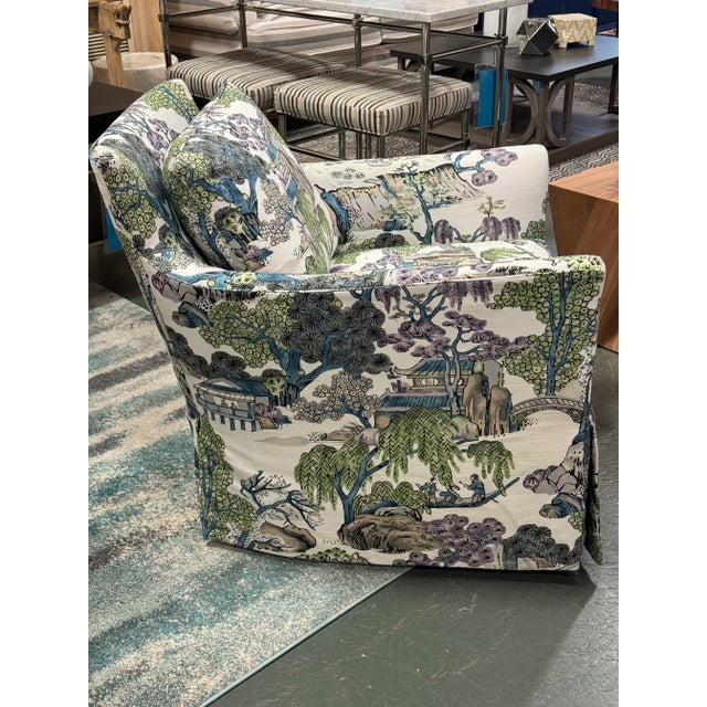 White Highland House Brighton Swivel Chair For Sale - Image 8 of 9