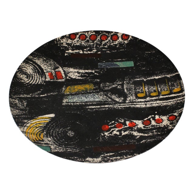 Victor Plate in Hand-Painted Metal, 1970s For Sale