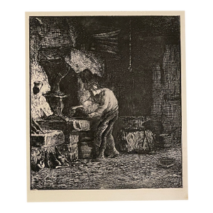 Charles Émile Jacque the Forge Etching