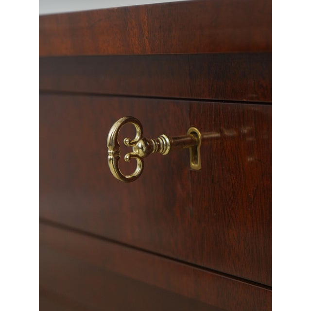 Wood Kindel National Trust 3 Drawer Empire Flame Mahogany Sideboard For Sale - Image 7 of 18
