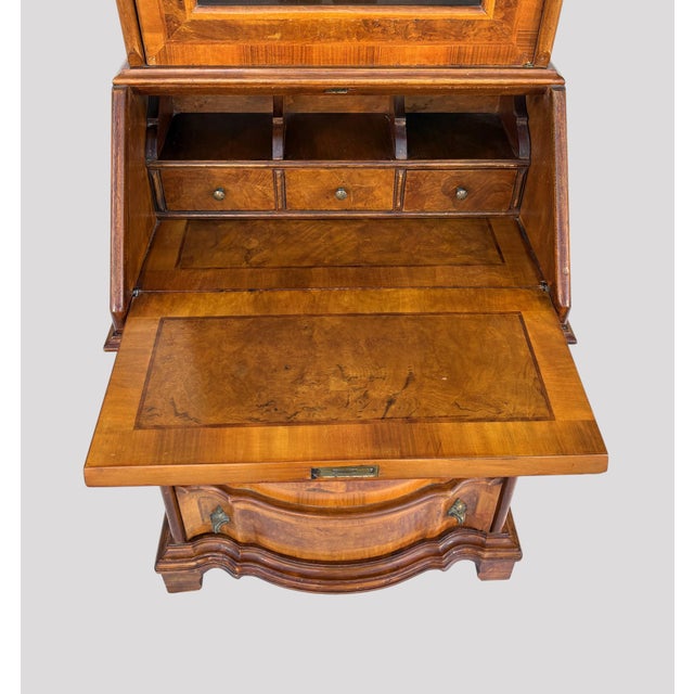 Brown Italian Desk - Secretary / Bookcase For Sale - Image 8 of 8