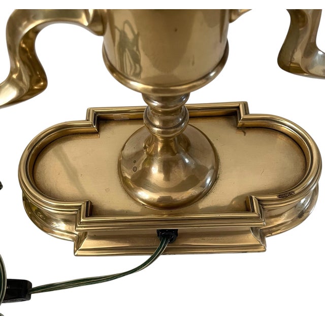 Black Vintage French Bouillotte Lamp Frederick Cooper Brass Tole Metal Black For Sale - Image 8 of 9