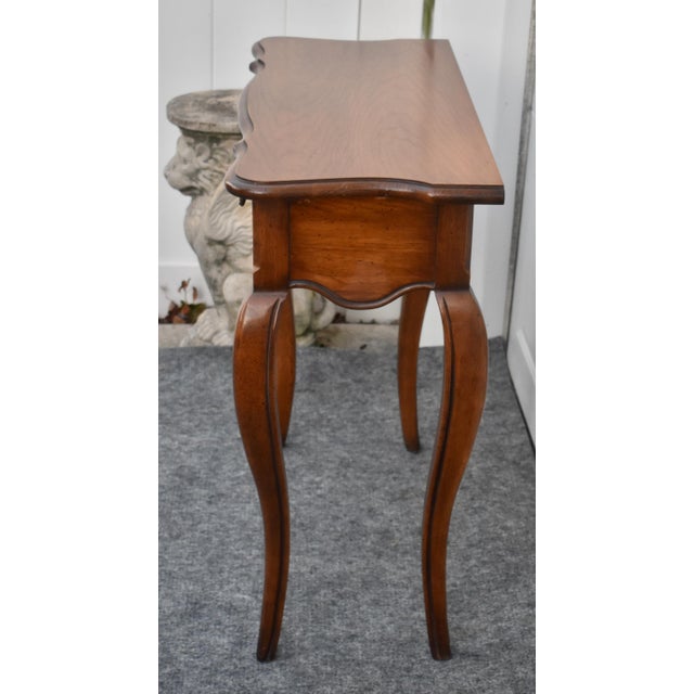 Hekman Italian Provincial Wood Table Vintage Carved Accent Console For Sale - Image 14 of 16