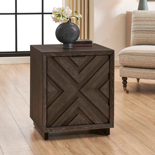 Barrett Dark Charcoal Oak Cabinet For Sale - Image 6 of 12
