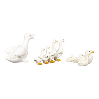White Family Porcelain Ducks, 1970s, Set of 3 For Sale