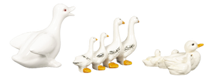 White Family Porcelain Ducks, 1970s, Set of 3