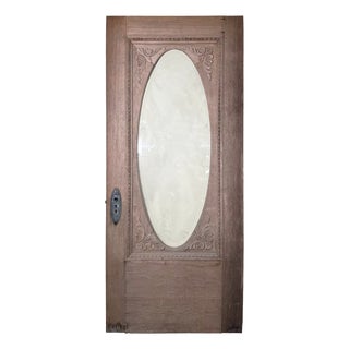 Antique Victorian Beveled Glass Exterior Door For Sale