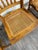 Mid 20th Century Vintage Spindle Back Caned Seat Solid Oak Dining Chairs For Sale - Image 5 of 12